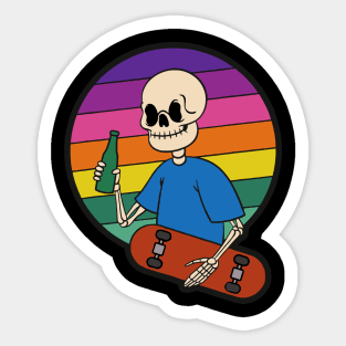 Beer, Skate and Punk Sticker